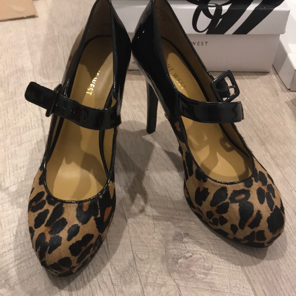 Nine West heels in cheetah print size 8 New